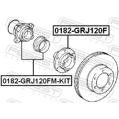 Náboj kolesa 0182-GRJ120F /FEBEST/ - obr. 1