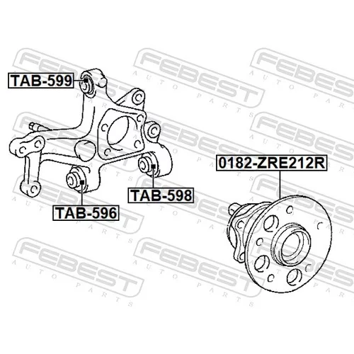 Náboj kolesa 0182-ZRE212R /FEBEST/ - obr. 1