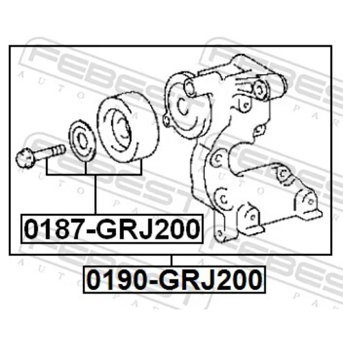 Napinák rebrovaného klinového remeňa 0190-GRJ200 /FEBEST/ - obr. 1