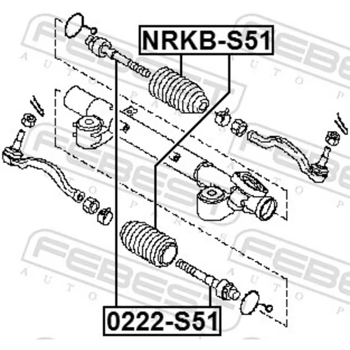 Axiálny čap tiahla riadenia 0222-S51 /FEBEST/ - obr. 1