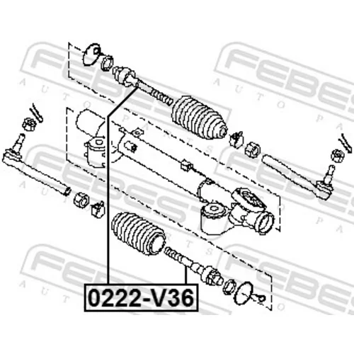 Axiálny čap tiahla riadenia 0222-V36 /FEBEST/ - obr. 1
