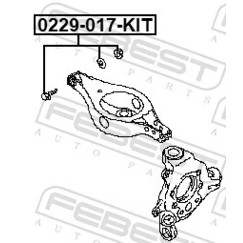Skrutka pre nastavenie odklonu kolesa 0229-017-KIT /FEBEST/ - obr. 1