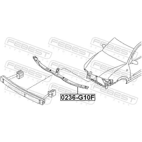 Predné obloženie 0236-G10F /FEBEST/ - obr. 1