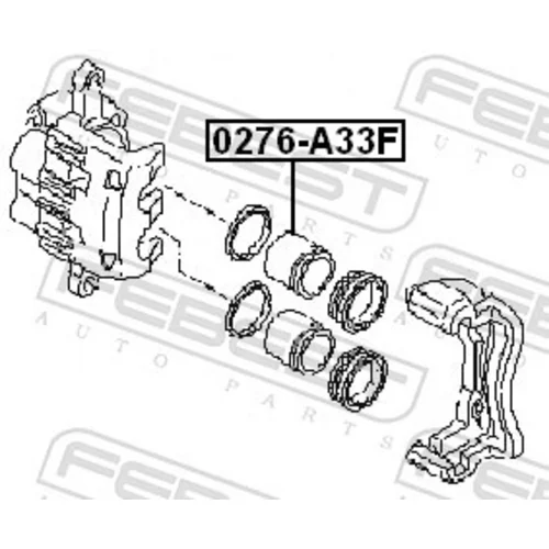 Piest brzdového strmeňa 0276-A33F /FEBEST/ - obr. 1