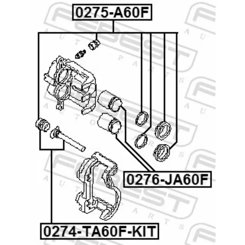 Piest brzdového strmeňa 0276-JA60F /FEBEST/ - obr. 1
