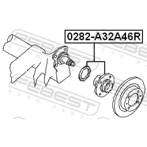 Náboj kolesa 0282-A32A46R /FEBEST/ - obr. 1