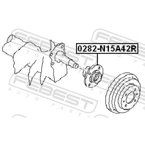 Náboj kolesa 0282-N15A42R /FEBEST/ - obr. 1