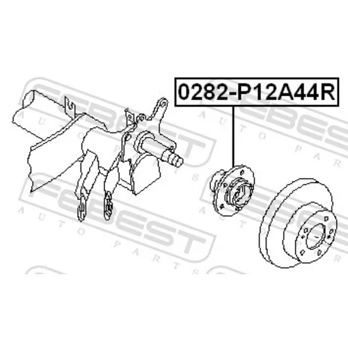 Náboj kolesa 0282-P12A44R /FEBEST/ - obr. 1