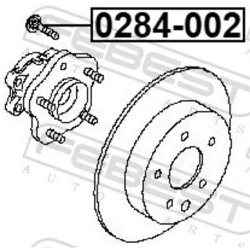 Čap kolesa 0284-002 /FEBEST/ - obr. 1