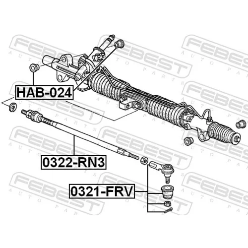 Axiálny čap tiahla riadenia 0322-RN3 /FEBEST/ - obr. 1