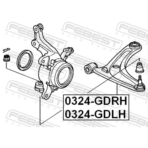 Rameno zavesenia kolies 0324-GDLH /FEBEST/ - obr. 1
