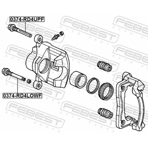 Vodiaci čap brzdového strmeňa 0374-RD4LOWF /FEBEST/ - obr. 1