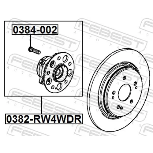 Náboj kolesa 0382-RW4WDR /FEBEST/ - obr. 1