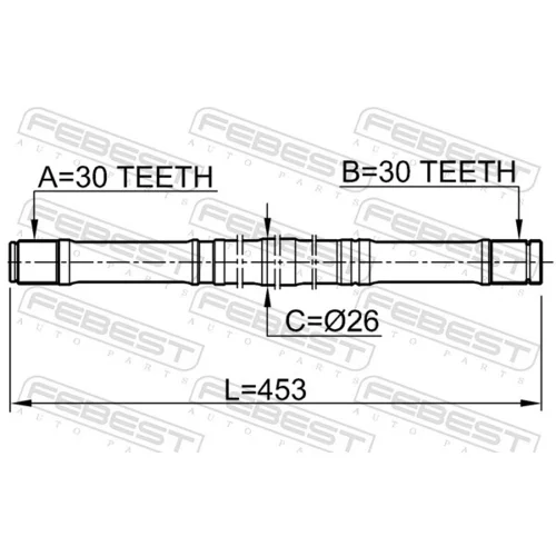 Hnací hriadeľ 0412-CY2MTLH /FEBEST/ - obr. 1