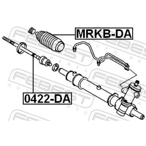Axiálny čap tiahla riadenia 0422-DA /FEBEST/ - obr. 1