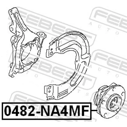 Náboj kolesa 0482-NA4MF /FEBEST/ - obr. 1