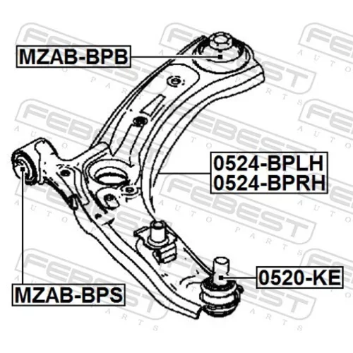 Rameno zavesenia kolies 0524-BPLH /FEBEST/ - obr. 1