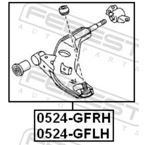 Rameno zavesenia kolies 0524-GFLH /FEBEST/ - obr. 1
