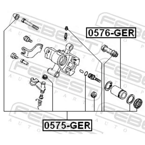 Piest brzdového strmeňa 0576-GER /FEBEST/ - obr. 1