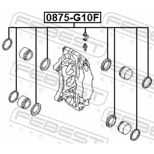 Opravná sada brzdového strmeňa 0875-G10F /FEBEST/ - obr. 1