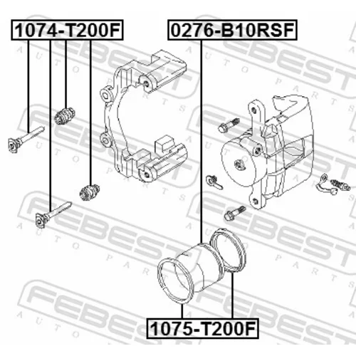 Vodiaci čap brzdového strmeňa 1074-T200F /FEBEST/ - obr. 1