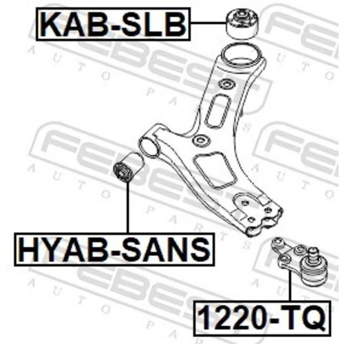 Zvislý/nosný čap 1220-TQ /FEBEST/ - obr. 1