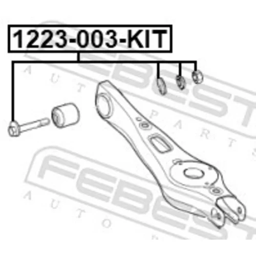 Skrutka pre nastavenie odklonu kolesa 1229-003-KIT /FEBEST/ - obr. 1