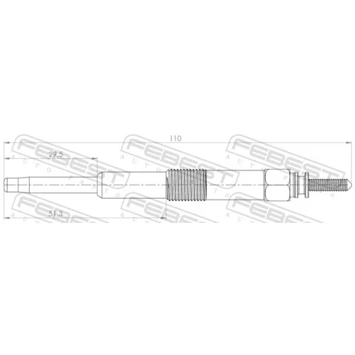 Žeraviaca sviečka 12642-001 /FEBEST/ - obr. 1