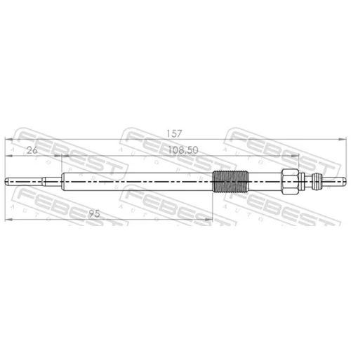 Žeraviaca sviečka 14642-002 /FEBEST/ - obr. 1