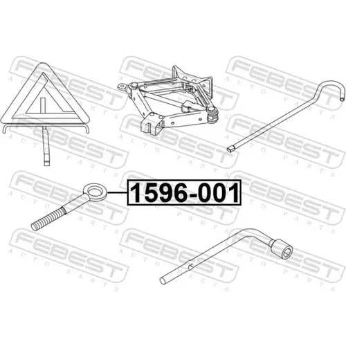 Vlečný hák 1596-001 /FEBEST/ - obr. 1