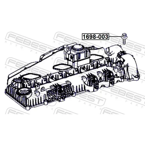 Skrutka veka hlavy valcov 1698-003 /FEBEST/ - obr. 1