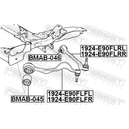 Rameno zavesenia kolies 1924-E90FLFR /FEBEST/ - obr. 1