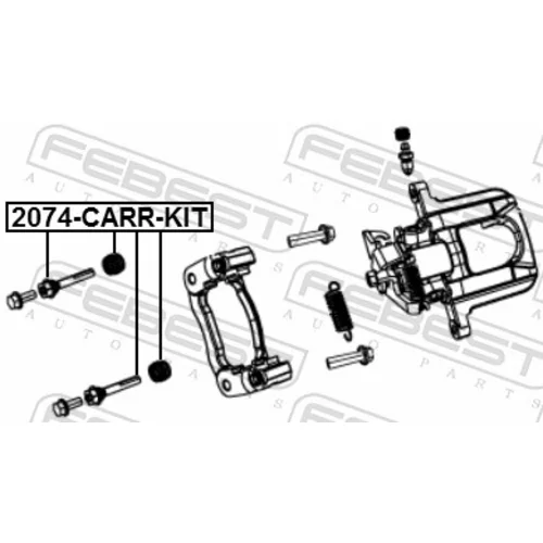 Vodiaci čap brzdového strmeňa 2074-CARR-KIT /FEBEST/ - obr. 1