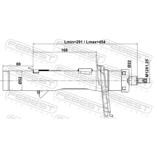 Tlmič pérovania 21110-012FR /FEBEST/ - obr. 1
