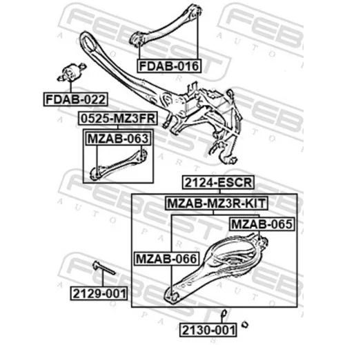 Rameno zavesenia kolies 2124-ESCR /FEBEST/ - obr. 1