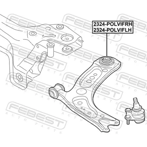 Rameno zavesenia kolies 2324-POLVIFLH /FEBEST/ - obr. 1