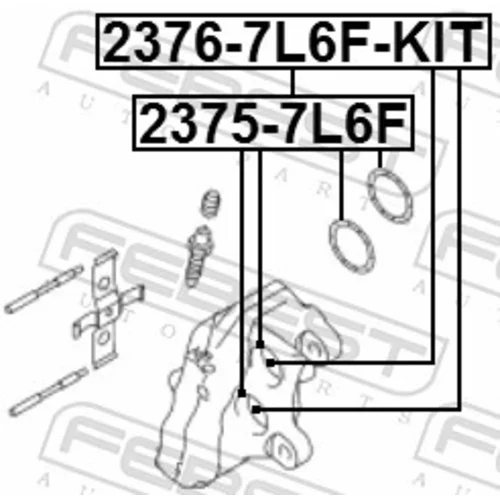 Opravná sada brzdového strmeňa 2376-7L6F-KIT /FEBEST/ - obr. 1