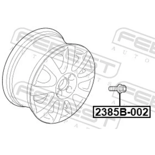 Čap kolesa 2385B-002 /FEBEST/ - obr. 1