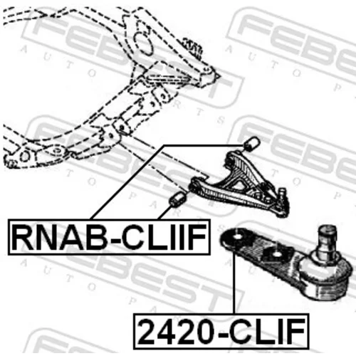 Zvislý/nosný čap 2420-CLIF /FEBEST/ - obr. 1