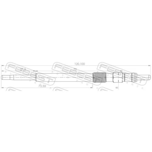 Žeraviaca sviečka 28642-001 /FEBEST/ - obr. 1