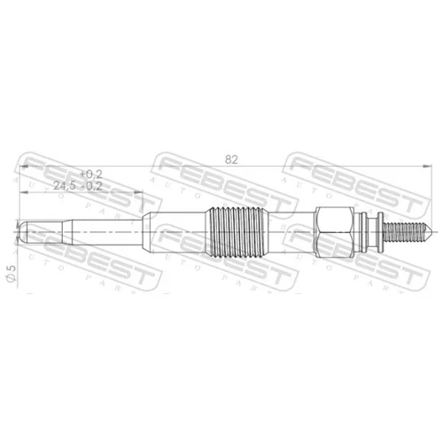Žeraviaca sviečka 28642-004 /FEBEST/ - obr. 1