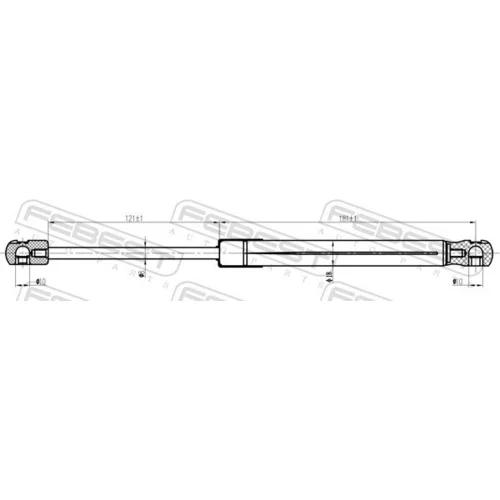 Plynová vzpera, kapota motora 29117-003 /FEBEST/ - obr. 1