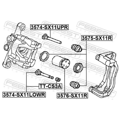 Piest brzdového strmeňa 3576-SX11R /FEBEST/ - obr. 1