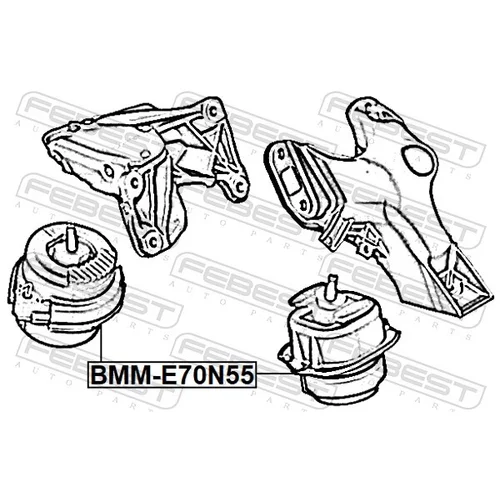 Uloženie motora BMM-E70N55 /FEBEST/ - obr. 1
