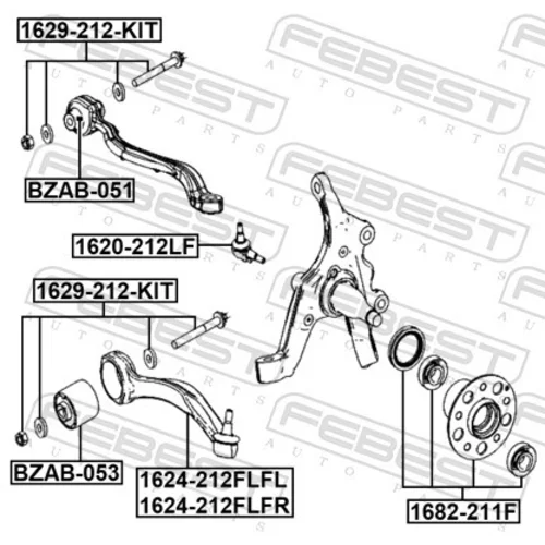 Uloženie riadenia BZAB-053 /FEBEST/ - obr. 1