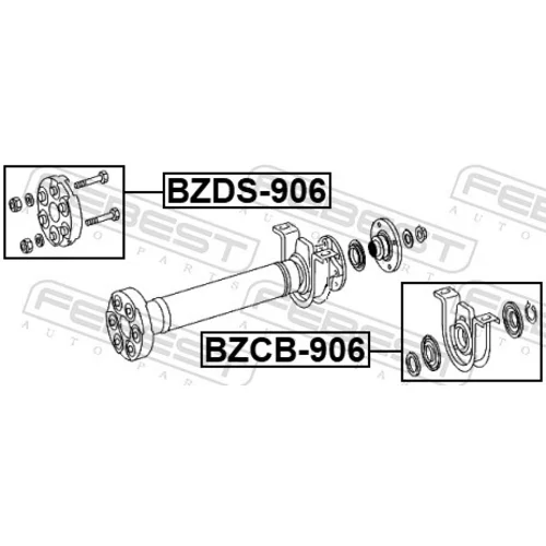 Kĺbový hriadeľ BZDS-906 /FEBEST/ - obr. 1