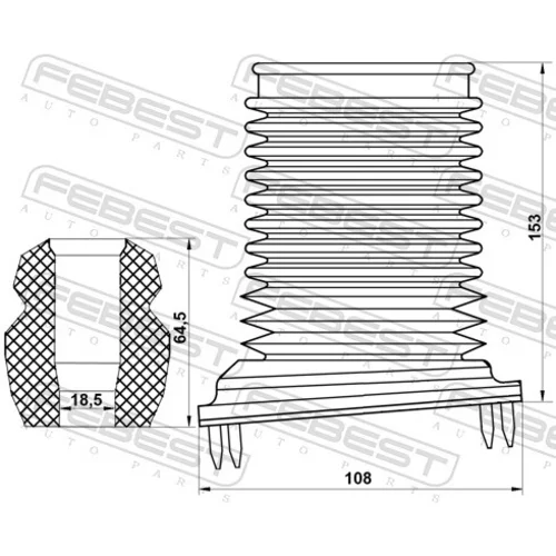 Ochranná sada tlmiča proti prachu CHSHB-T250F-KIT /FEBEST/ - obr. 1