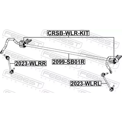 Opravná sada uloženia stabilizátora CRSB-WLR-KIT /FEBEST/ - obr. 1