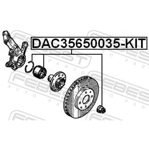 Ložisko kolesa - opravná sada DAC35650035-KIT /FEBEST/ - obr. 1