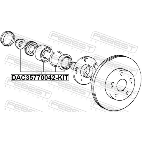 Ložisko kolesa DAC35770042-KIT /FEBEST/ - obr. 1